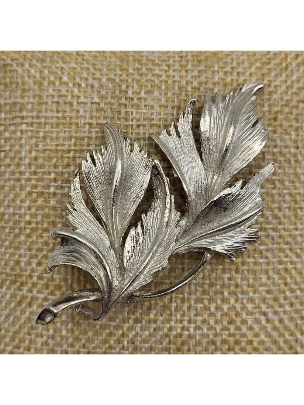 Signed DuBarry Fifth Avenue Vintage Leaf Brooch Frond Feather